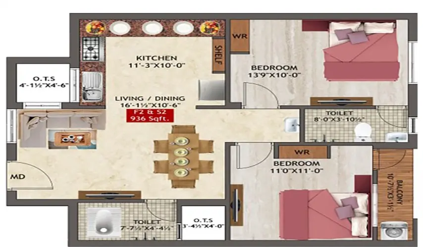 twobhk_936_Ak Simpsonite-936